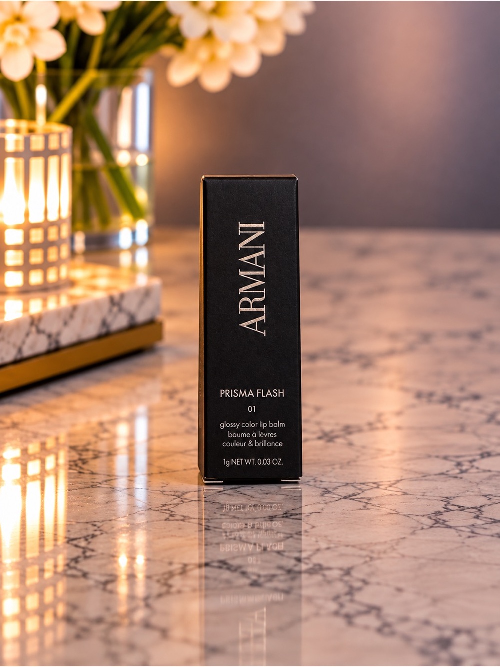 Armani Prisma Flash Glossy Color Lip Balm – Rose Flash 01